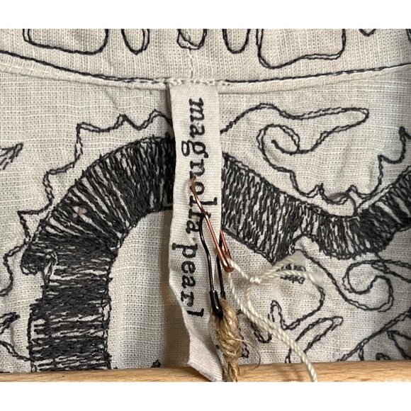 New With Tag Magnolia Pearl European Linen Dragon Embroidered Dashi Kimono - Picture 7 of 11